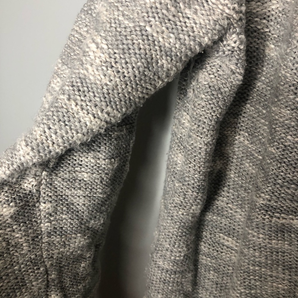 ANTHRO Sparrow Slub Back Button Gray Sweater - Picture 7 of 8